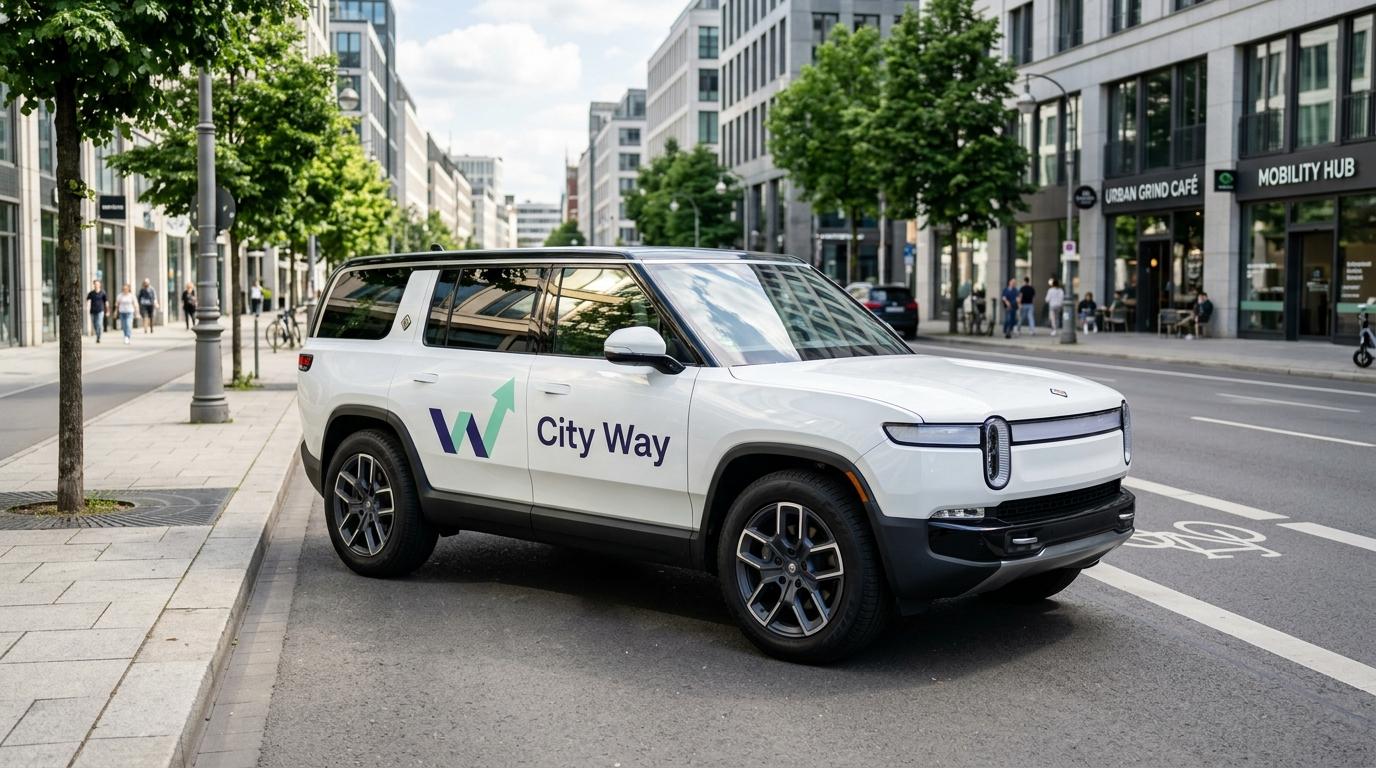 Premium electric vehicle fleet branding